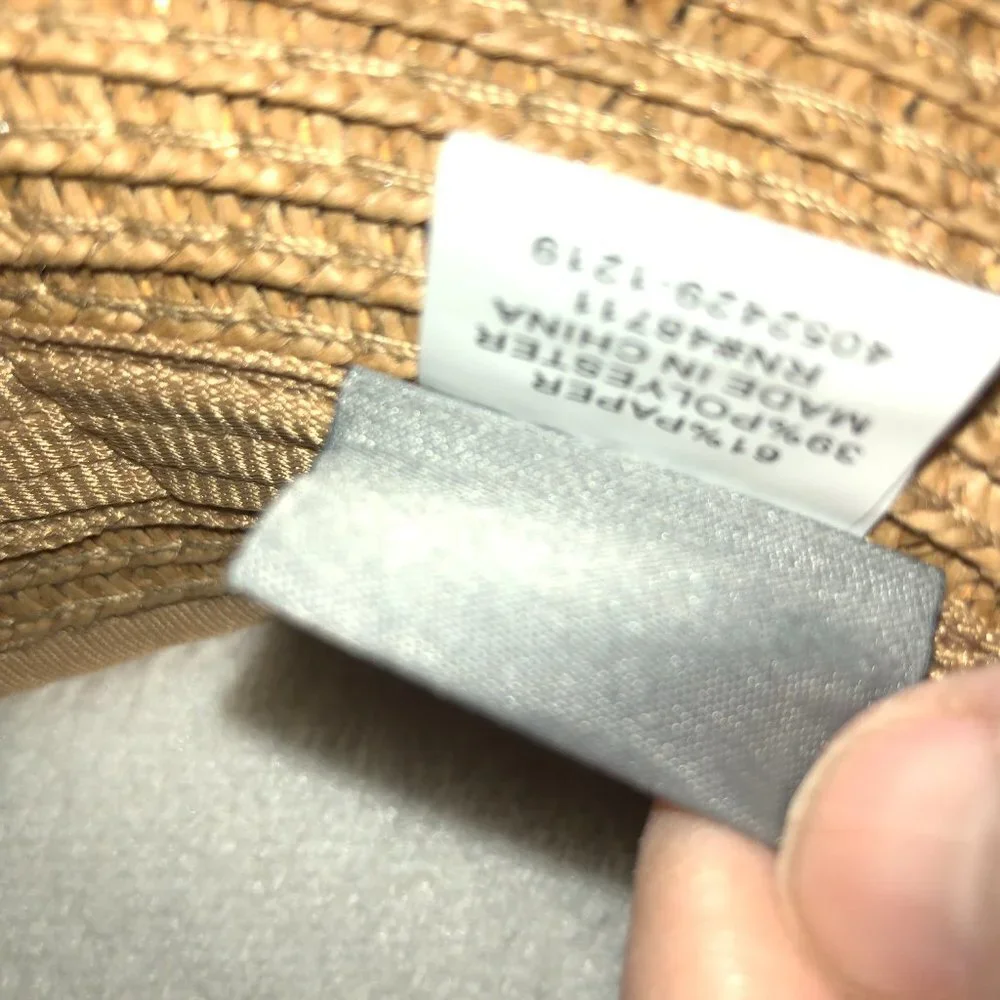 Falls‎ Creek Floppy Straw Hat Beige Tan OSFA